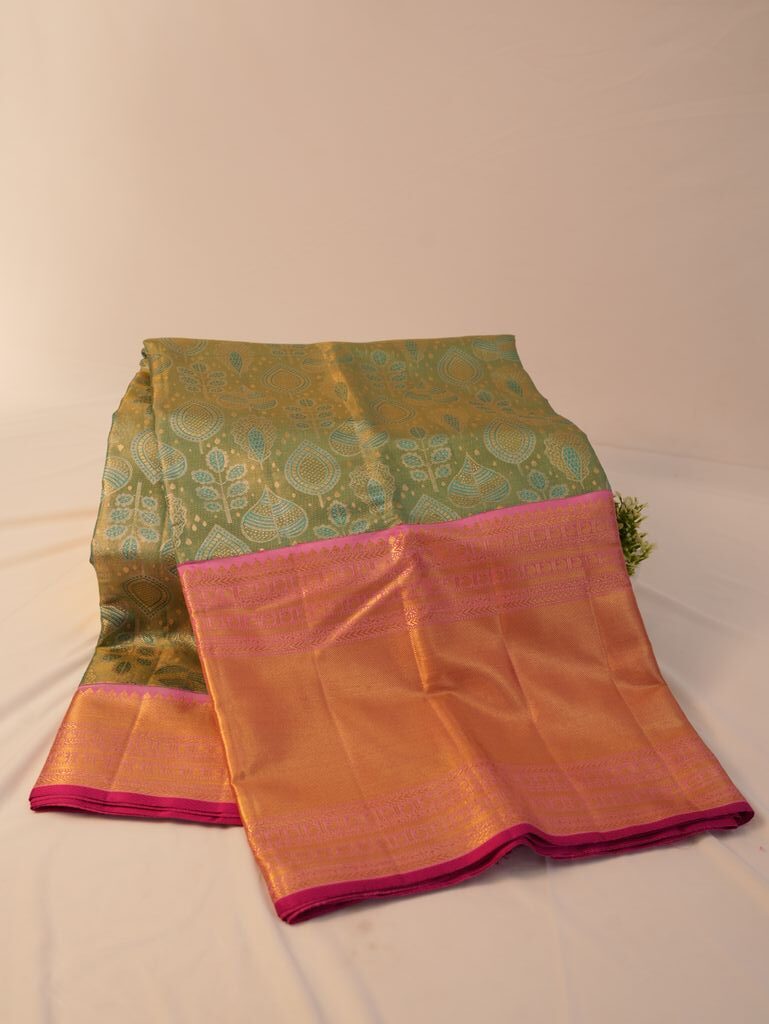 4 Gram Zari Kanchipuram Handloom Bridal Saree for Wedding